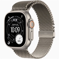 Apple Watch Ultra 3 Cellular (49mm) natúr titánium tok, natúr titánium L milánói szíjas okosóra Apple Watch Ultra 3 Cellular (49mm) natúr titánium tok, natúr titánium L milánói szíjas okosóra