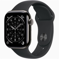 Apple Watch S11 Cellular (42mm) palaszürke titánium tok, fekete S/M sportszíjas okosóra Apple Watch S11 Cellular (42mm) palaszürke titánium tok, fekete S/M sportszíjas okosóra