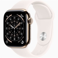 Apple Watch S11 Cellular (42mm) arany titánium tok, lágy rózsaszín S/M sportszíjas okosóra Apple Watch S11 Cellular (42mm) arany titánium tok, lágy rózsaszín S/M sportszíjas okosóra
