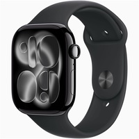 Apple Watch S11 Cellular (46mm) kozmoszfekete alumínium tok, fekete S/M sportszíjas okosóra Apple Watch S11 Cellular (46mm) kozmoszfekete alumínium tok, fekete S/M sportszíjas okosóra