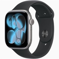 Apple Watch S11 Cellular (46mm) asztroszürke alumínium tok, fekete S/M sportszíjas okosóra Apple Watch S11 Cellular (46mm) asztroszürke alumínium tok, fekete S/M sportszíjas okosóra