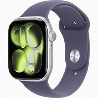 Apple Watch S11 Cellular (46mm) ezüst alumínium tok, ködös lila S/M sportszíjas okosóra Apple Watch S11 Cellular (46mm) ezüst alumínium tok, ködös lila S/M sportszíjas okosóra