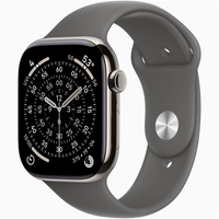 Apple Watch S11 Cellular (46mm) natúr titánium tok, kőszürke S/M sportszíjas okosóra Apple Watch S11 Cellular (46mm) natúr titánium tok, kőszürke S/M sportszíjas okosóra