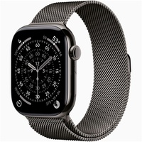 Apple Watch S11 Cellular (46mm) palaszürke titánium tok, palaszürke S/M milánói szíjas okosóra Apple Watch S11 Cellular (46mm) palaszürke titánium tok, palaszürke S/M milánói szíjas okosóra