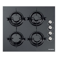 Hausberg HB-563NG fekete, beépíthető, gáz,üvegfelületű, főzőzóna:4,főzőlap
