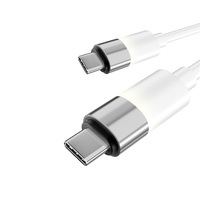 AVAX CB317 GLOWY 2m 60W USB-C fehér gyorstöltő kábel