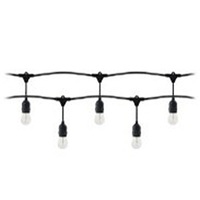 Anco 10 méter (IP44, 10 méter, 10 led fényforrás, 1W, 80lm, 3000K), fekete kültéri E27 füzér