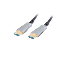 Lanberg 10m aktív optikai HDMI apa-apa fekete AOC kábel Lanberg 10m aktív optikai HDMI apa-apa fekete AOC kábel