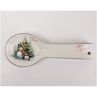 IRIS kerámia fakanál tartó, hóembereak a karácsonyfa előtt, "merry christmas" felirat 25 x 9 x 3 cm IRIS kerámia fakanál tartó, hóembereak a karácsonyfa előtt, "merry christmas" felirat 25 x 9 x 3 cm