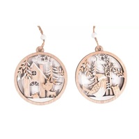 IRIS fa akasztós körben ház vagy madár, natúr 10 x 9 cm IRIS fa akasztós körben ház vagy madár, natúr 10 x 9 cm