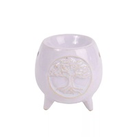 IRIS kerámia olajmécses, gömb alakú, 4 lábbal, fa mintás, fehér 9,5 x 10 cm IRIS kerámia olajmécses, gömb alakú, 4 lábbal, fa mintás, fehér 9,5 x 10 cm