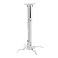 Stell SHO 1096 dönthető, forgatható fehér mennyezeti kihúzható projektor tartó