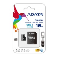 ADATA 16GB SD micro (SDHC Class 10 UHS-I) (AUSDH16GUICL10-RA1) memória kártya adapterrel