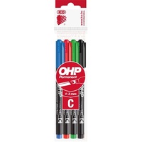 ICO OHP C 4db-os vegyes színű 1-3mm vágott permanent marker