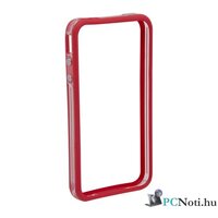 iPhone 4/4S piros védőkeret - átlátszó bumper