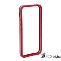 iPhone 5/5S piros védőkeret - átlátszó bumper