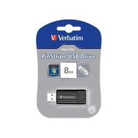 Verbatim 49062 PIN STRIPE 8GB USB 2.0 fekete Flash Drive